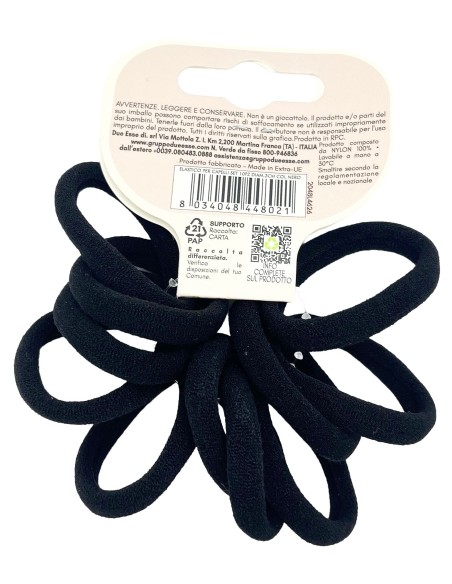 elastici capelli 10pz neri           021: tuttocasashop.live: igiene e cura della persona