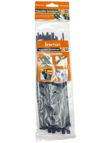 fascette autobloc.3.6x200mm 30pz nere526: tuttocasashop.live: altro - bazar
