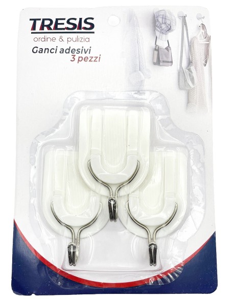 ganci adesivi 3pz                    842: tuttocasashop.live: altro - bazar