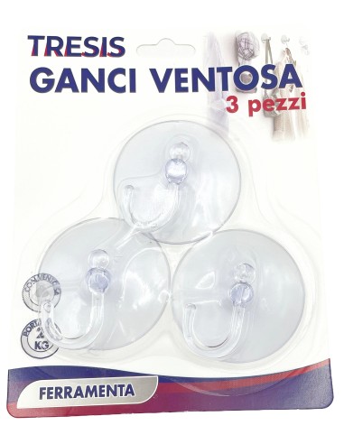 ganci ventosa 3pz                    072: tuttocasashop.live: altro - bazar