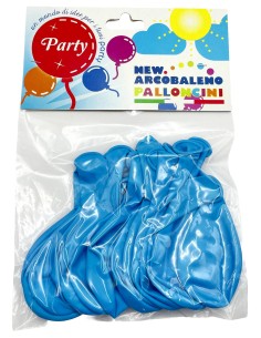 12 palloncini gonfiabili - 19x30cm - azzurro - party - feste: tuttocasashop.live: carta & monouso
