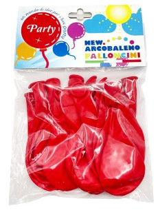 12 palloncini gonfiabili - 19x30cm - rosso - party - feste: tuttocasashop.live: carta & monouso