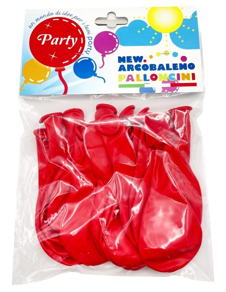 12 palloncini gonfiabili - 19x30cm - rosso - party - feste: tuttocasashop.live: carta & monouso