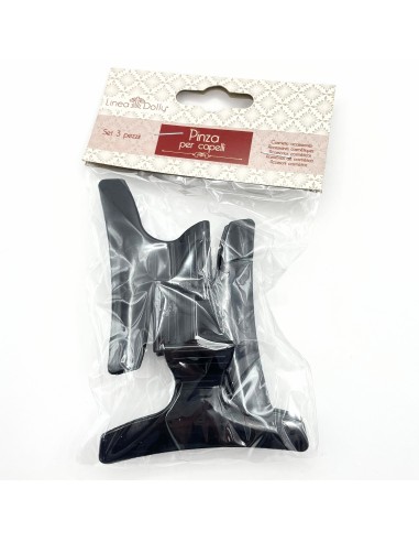 linea dolly 3 pinze per capelli nere: tuttocasashop.live: igiene e cura della persona