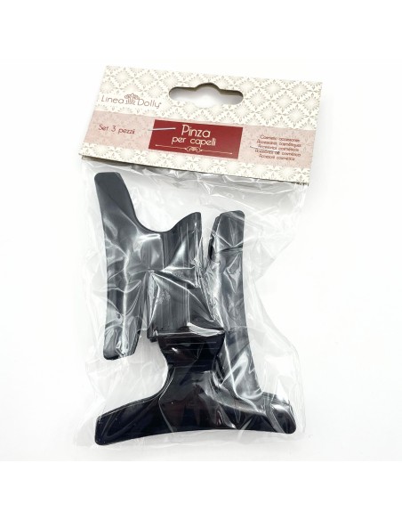 linea dolly 3 pinze per capelli nere: tuttocasashop.live: igiene e cura della persona