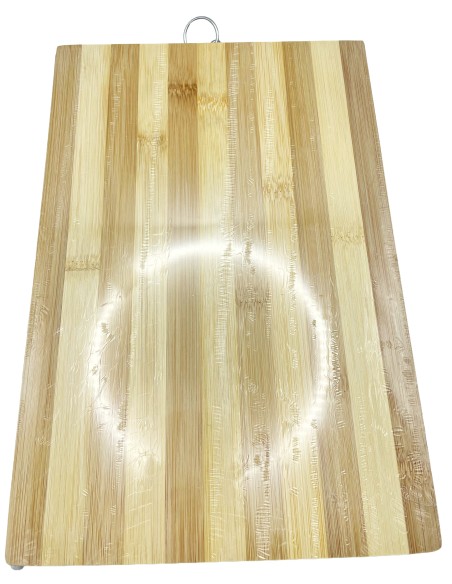 tagliere in bamboo 32x22cm - spessore 18mm - con anello cromato: tuttocasashop.live: altro - bazar