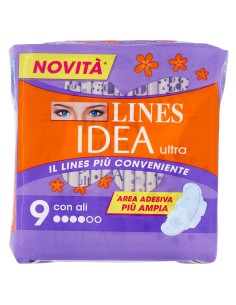 lines idea ultra assorbenti - 9 pezzi - con ali: tuttocasashop.live: igiene e cura della persona