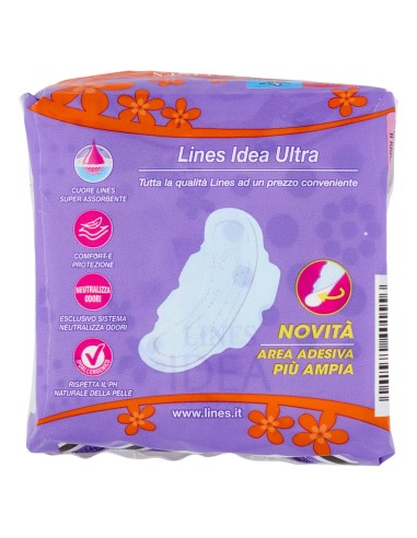 lines idea ultra assorbenti - 9 pezzi - con ali: tuttocasashop.live: igiene e cura della persona