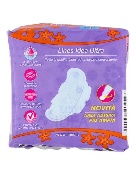 lines idea ultra assorbenti - 9 pezzi - con ali: tuttocasashop.live: igiene e cura della persona