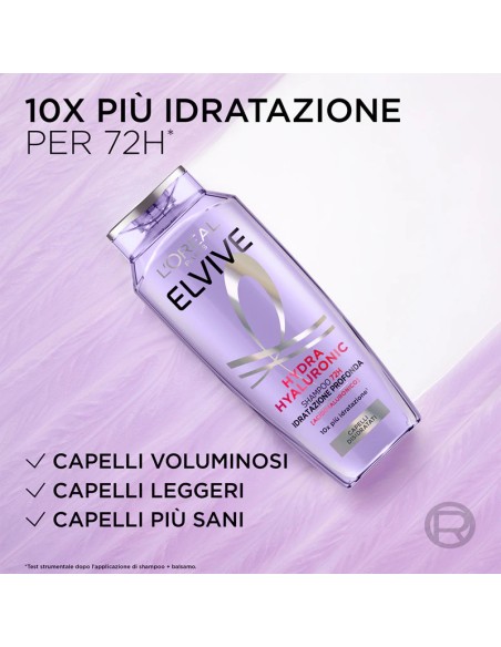 elvive shampoo 700ml formato xl - hydra hyaluronic 72h idratazione profonda: tuttocasashop.live: igiene e cura della persona