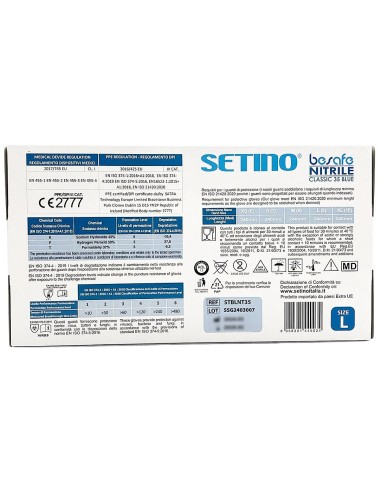 besafe 100 guanti monouso in nitrile blu non talcati taglia grande l 9: tuttocasashop.live: pulizia e cura della casa