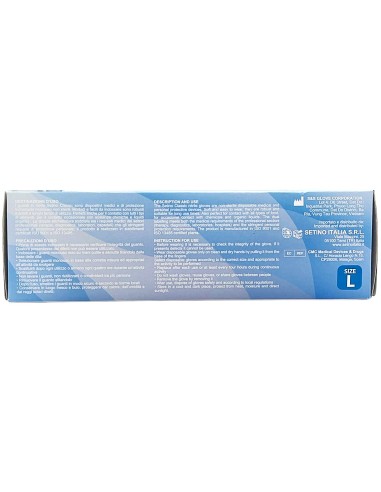 besafe 100 guanti monouso in nitrile blu non talcati taglia grande l 9: tuttocasashop.live: pulizia e cura della casa