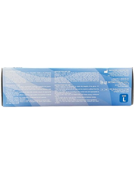 besafe 100 guanti monouso in nitrile blu non talcati taglia grande l 9: tuttocasashop.live: pulizia e cura della casa
