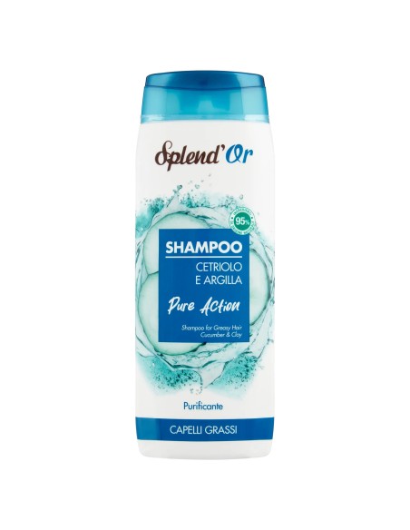splend'or shampoo 300ml - cetriolo e argilla - purificante - capelli grassi: tuttocasashop.live: igiene e cura della persona