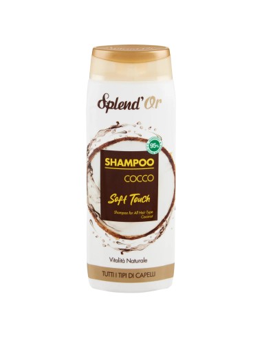 splend'or shampoo 300ml - vitalita' naturale - cocco - soft touch: tuttocasashop.live: igiene e cura della persona