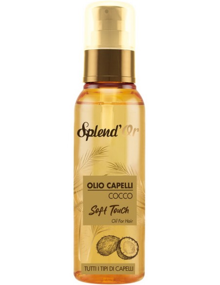 splend'or olio 100ml - cocco - soft touch - per tutti i tipi di capelli: tuttocasashop.live: igiene e cura della persona