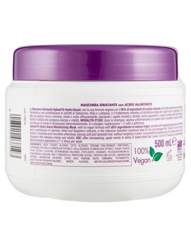 splend'or maschera per capelli 500ml idratante acido ialuronico hydra boost: tuttocasashop.live: igiene e cura della persona