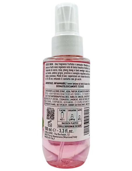 giardino dei sensi acqua corpo profumata - 100ml - coco skin: tuttocasashop.live: igiene e cura della persona
