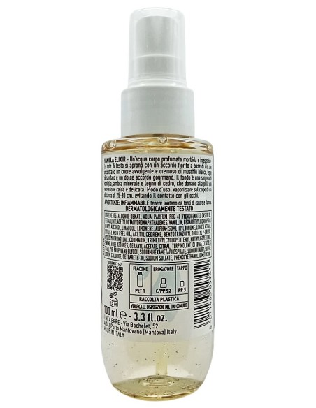 giardino dei sensi acqua corpo profumata - 100ml - vanilla elixir: tuttocasashop.live: igiene e cura della persona