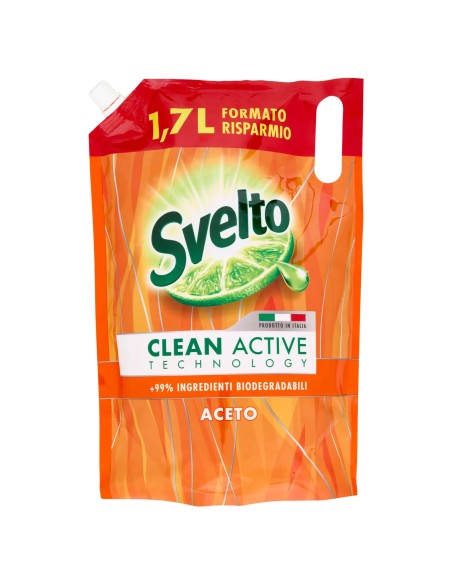 svelto detersivo per piatti - ecoricarica 1700ml - aceto: tuttocasashop.live: pulizia e cura della casa