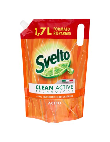 svelto detersivo per piatti - ecoricarica 1700ml - aceto: tuttocasashop.live: pulizia e cura della casa