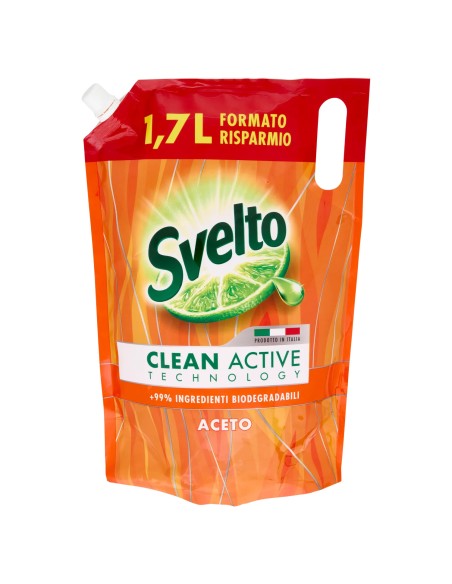 svelto detersivo per piatti - ecoricarica 1700ml - aceto: tuttocasashop.live: pulizia e cura della casa