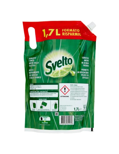 svelto detersivo per piatti - ecoricarica 1700ml - limone: tuttocasashop.live: pulizia e cura della casa