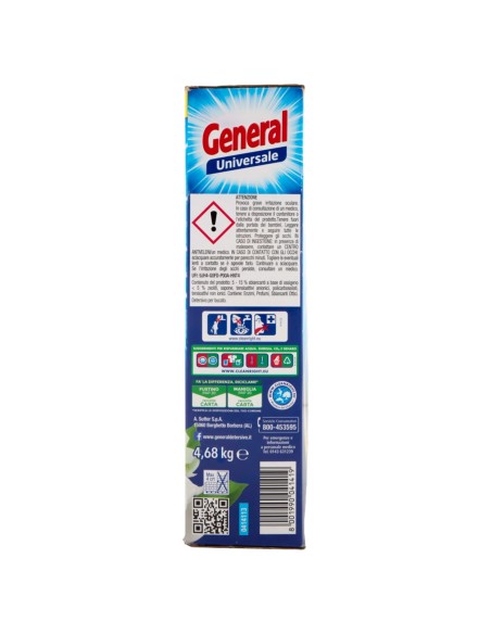 general detersivo lavatrice in polvere 104 misurini 4.68kg - 5in1 universale: tuttocasashop.live: prodotti per bucato e tessuti