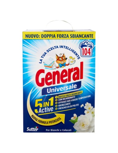 general detersivo lavatrice in polvere 104 misurini 4.68kg - 5in1 universale: tuttocasashop.live: prodotti per bucato e tessuti