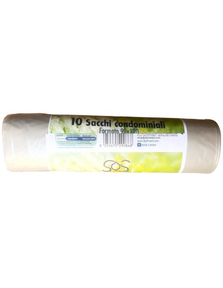sos 10 sacchi resistenti 90x120cm ldpe - ambra - raccolta differenziata: tuttocasashop.live: pulizia e cura della casa