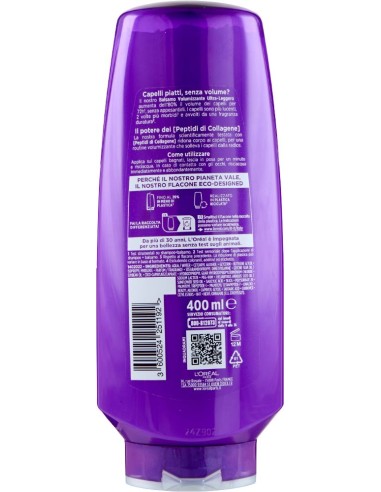 elvive l'oreal balsamo 400ml - collagen +lifter - volumizzante: tuttocasashop.live: igiene e cura della persona