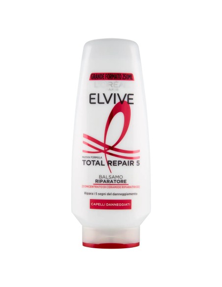 elvive l'oreal balsamo 250ml - total repair 5 - capelli danneggiati: tuttocasashop.live: igiene e cura della persona