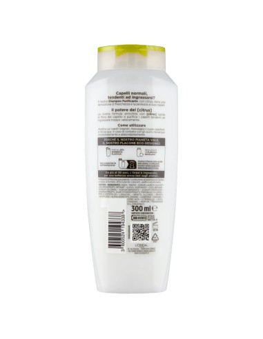 elvive l'oreal shampoo 300ml - energizzante purificante citrus - grassi: tuttocasashop.live: igiene e cura della persona