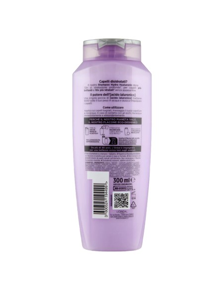 elvive l'oreal shampoo 300ml - hydra hyaluronic - idratazione profonda: tuttocasashop.live: igiene e cura della persona