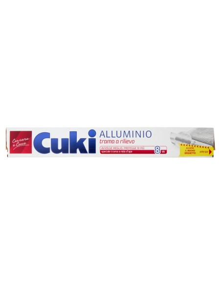 cuki alluminio per alimenti doppia forza - 8 metri - trama a rilievo: tuttocasashop.live: carta & monouso
