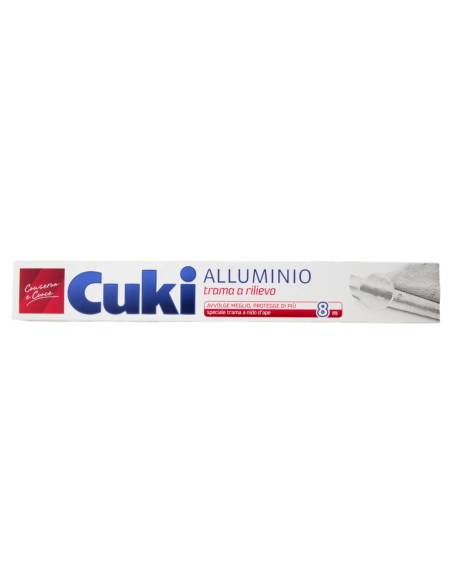 cuki alluminio per alimenti doppia forza - 8 metri - trama a rilievo: tuttocasashop.live: carta & monouso