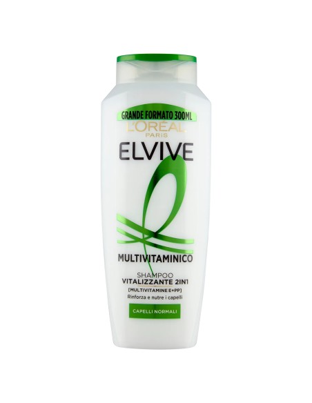 elvive l'oreal shampoo 300ml - multivitaminico volumizzante 2in1: tuttocasashop.live: igiene e cura della persona