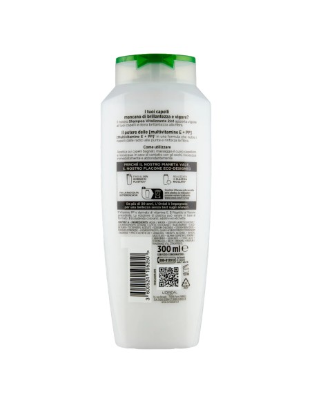 elvive l'oreal shampoo 300ml - multivitaminico volumizzante 2in1: tuttocasashop.live: igiene e cura della persona