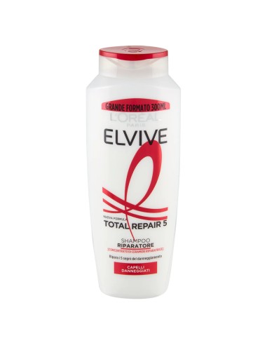 elvive l'oreal shampoo 300ml - total repair 5 riparatore capelli danneggiati: tuttocasashop.live: igiene e cura della persona