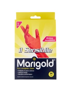 marigold il sensibile guanti felpati in gomma - taglia m media 7.5: tuttocasashop.live: pulizia e cura della casa