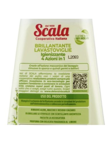 scala brillantante per lavastoviglie 500ml - igienizzante 4in1 - limone: tuttocasashop.live: pulizia e cura della casa