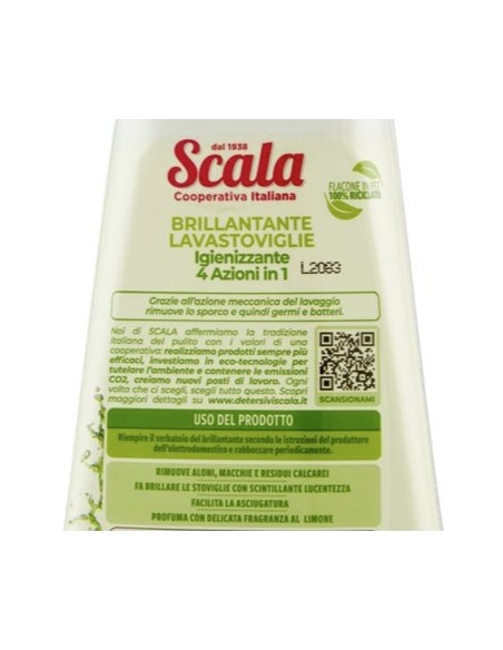 scala brillantante per lavastoviglie 500ml - igienizzante 4in1 - limone: tuttocasashop.live: pulizia e cura della casa