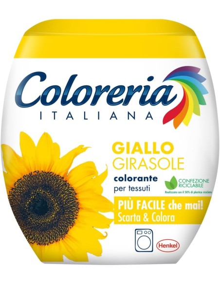 coloreria italiana colorante per tessuti - giallo girasole: tuttocasashop.live: prodotti per bucato e tessuti