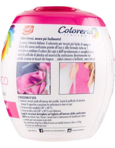 coloreria italiana colorante per tessuti - rosa romantico: tuttocasashop.live: prodotti per bucato e tessuti