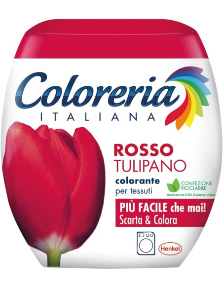 coloreria italiana colorante per tessuti - rosso tulipano: tuttocasashop.live: prodotti per bucato e tessuti