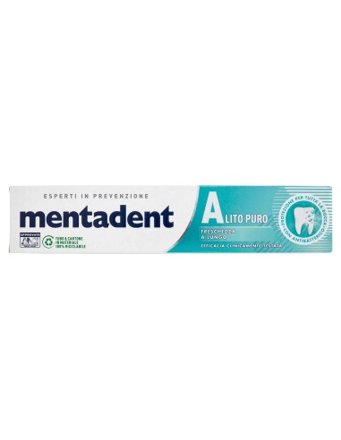 mentadent dentifricio - 75ml - alito puro - freschezza a lungo: tuttocasashop.live: igiene e cura della persona