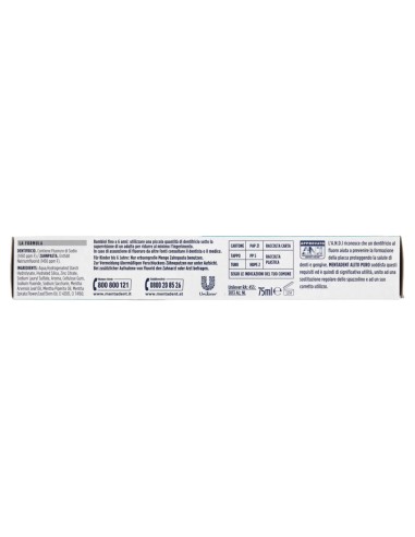 mentadent dentifricio - 75ml - alito puro - freschezza a lungo: tuttocasashop.live: igiene e cura della persona