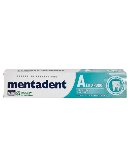 mentadent dentifricio - 75ml - alito puro - freschezza a lungo: tuttocasashop.live: igiene e cura della persona