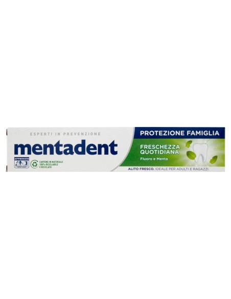 mentadent dentifricio 75ml - protezione famiglia - freschezza quotidiana: tuttocasashop.live: igiene e cura della persona