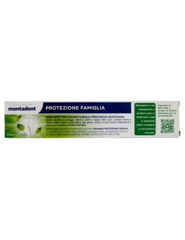 mentadent dentifricio 75ml - protezione famiglia - freschezza quotidiana: tuttocasashop.live: igiene e cura della persona